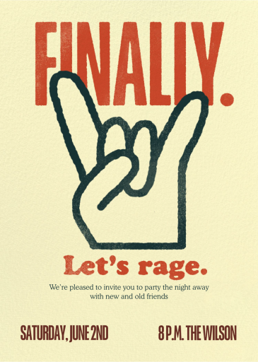 Rock Out - Birthday Invitation by Derek Blasberg