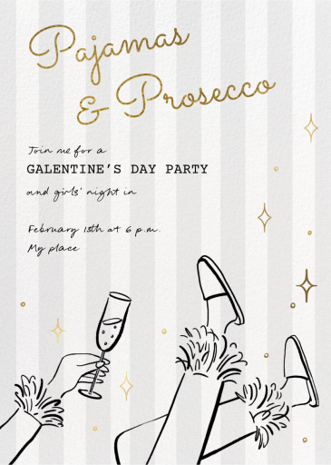 Pajamas and Prosecco by Paperless Post