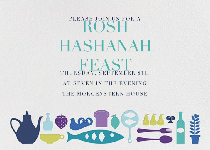 Fishes & Loaves - Rosh Hashanah Invitation by Jonathan Adler