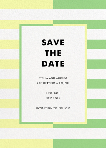 Colorblocked Stripes - Invitation by kate spade new york