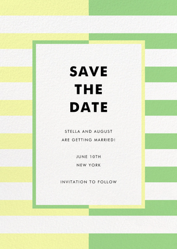 Colorblocked Stripes - Save the Date by kate-spade-new-york