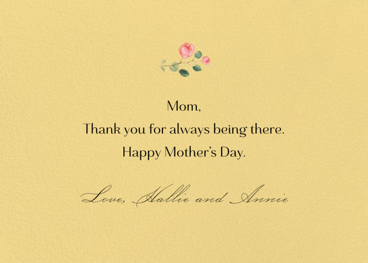 Peach Perfect - Mother's Day Card by Paperless Post - Back