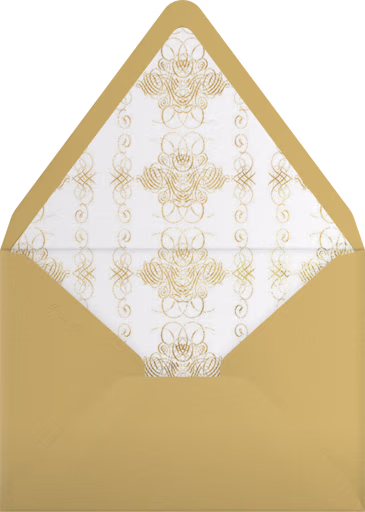 Happy New Year Script - Bernard Maisner Envelope