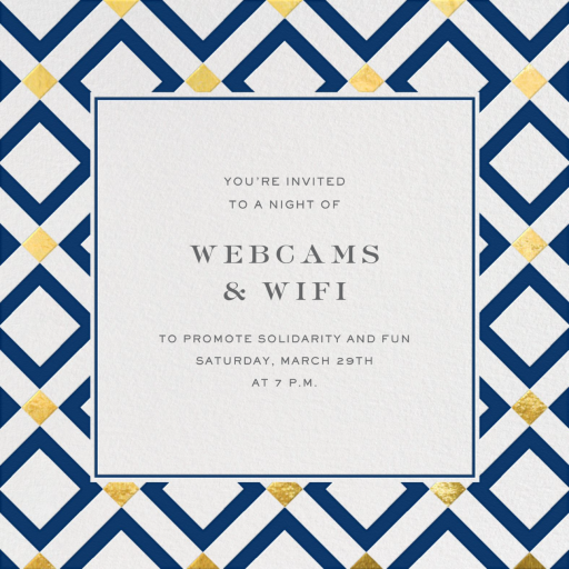 Gold Diamond Tile - Get-Together Invitation by Jonathan Adler