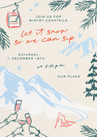 Slope Toast - Winter Party Invitation by Pulp Templates Co.