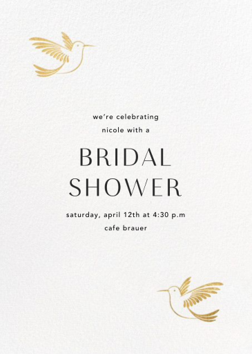 Hummingbirds - Bridal Shower Invitation by Paperless Post