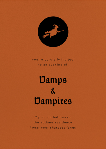 Burnt Caramel (Tall) - Halloween Invitation by Paperless Post