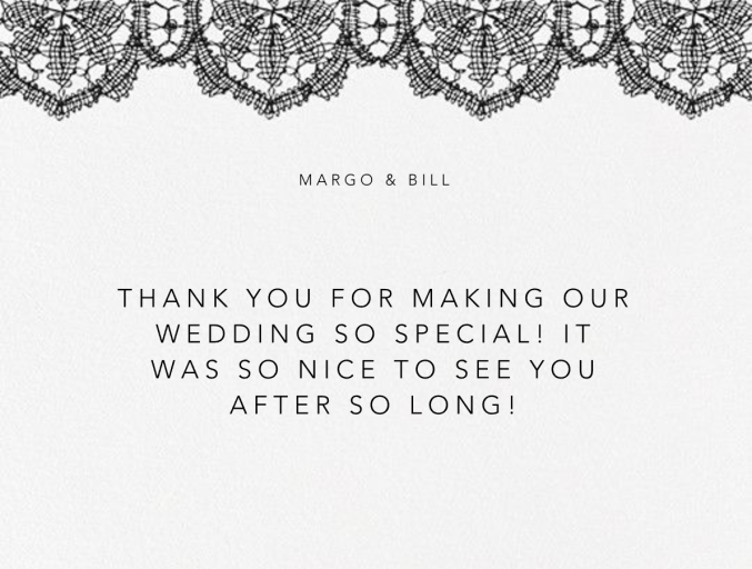 Antique Lace (Thank You) - Stationery by Oscar de la Renta