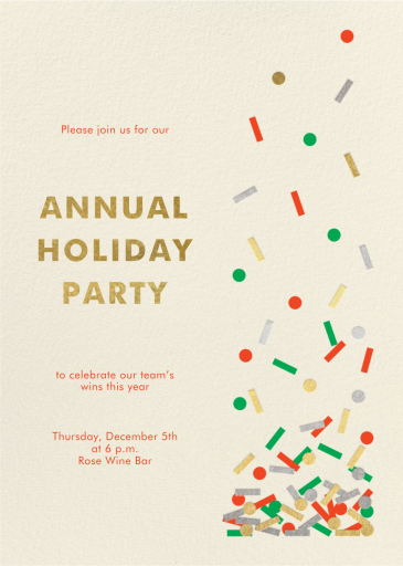 Confetti Sprinkle - Corporate Holiday Party Invitation by Paperless Post