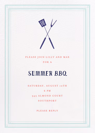 Flip The Burger - Summer Party Invitation by Mr. Boddington's Studio