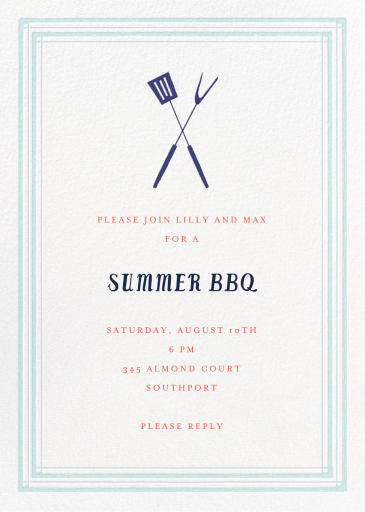 Flip The Burger - Pool Party Invitation by Mr. Boddington's Studio