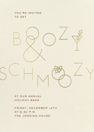 Boozy and Schmoozy - Holiday Party Invitation by Paperless Post