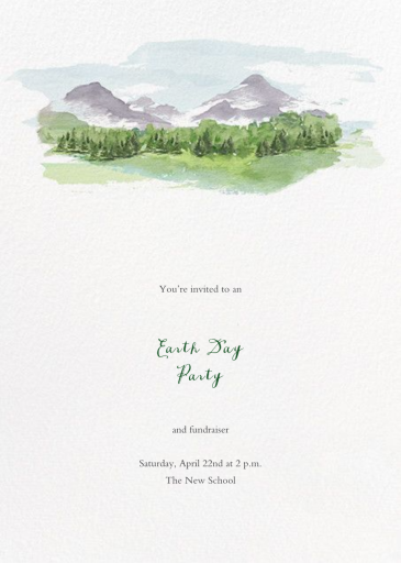 Mountain Scene - Earth Day Invitation by Paperless Post