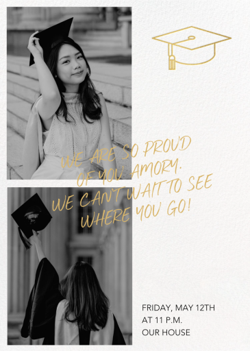 Hats Off Grad - Invitation by Paperless Post - Back