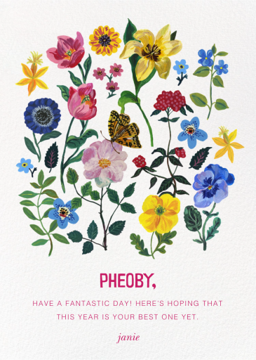 Les Coquelicots - Birthday Card by Nathalie Lété