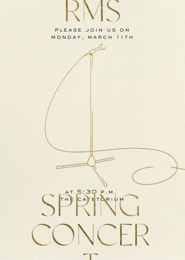 Performance - Microphone - Invitation by Paperless Post