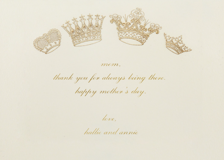 Crowns - Mother's Day Card by Bernard Maisner