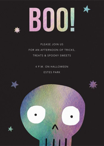 Holo Skull - Halloween Invitation by Meri Meri