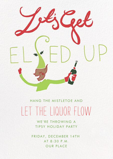 Let's Get Elfed Up - Holiday Party Invitation by Paperless Post