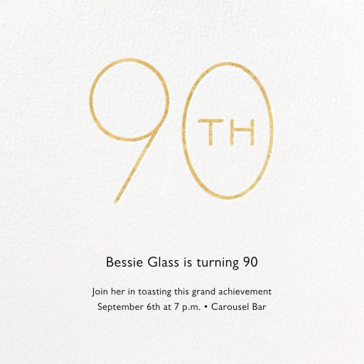 Decade - 90th Birthday Invitation by Paperless Post