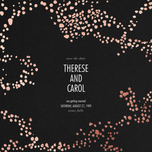 Metallic Paint Splatter - Save the Date by Kelly Wearstler