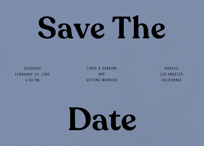 Rule of Thirds - Save the Date by Goods Gang