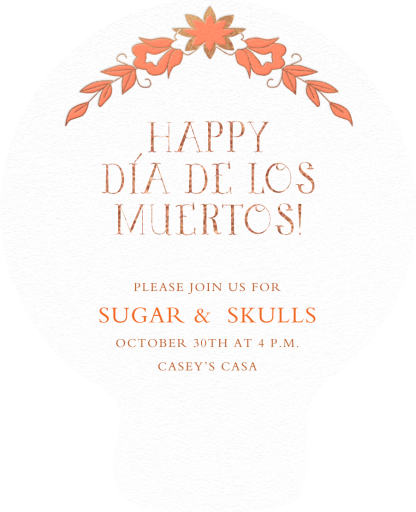 Sugar Skull - Día de los Muertos Invitation by Meri Meri - Back