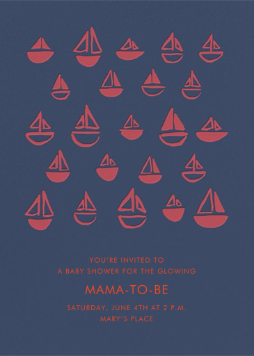 Floating Sails - Baby Shower Invitation by Linda and Harriett