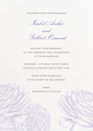 Ranunculus - Wedding Invitation by Paperless Post