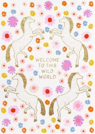 Equestrian Florals - New Baby Card by Hartland Cards