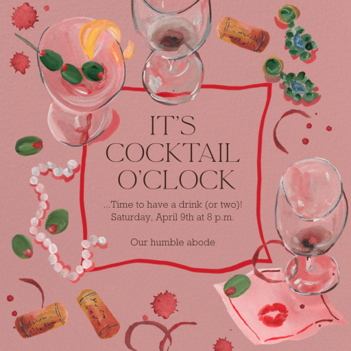 Wine Stains - Invitation by Tara Roma Gill