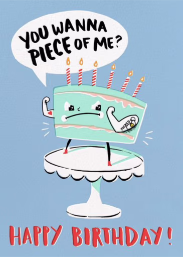 Cake Fight - Birthday Card by Hello!Lucky