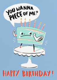 Cake Fight - Birthday Card by Hello!Lucky