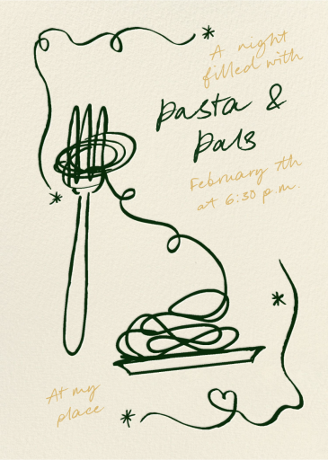 Fork Twirl - Party Invitation by Pulp Templates Co.