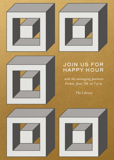 Cubism - Party Invitation by Jonathan Adler