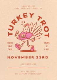 Turkey Trot - Get-Together Invitation by Paperless Post