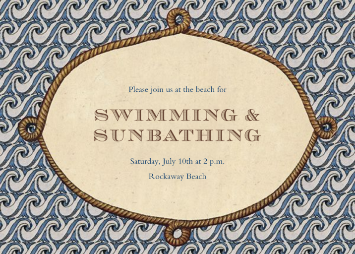 Rope and Waves - Party Invitation by John Derian