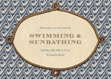 Rope and Waves - Party Invitation by John Derian