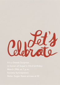 Let's Celebrate - Birthday Invitation by Linda and Harriett