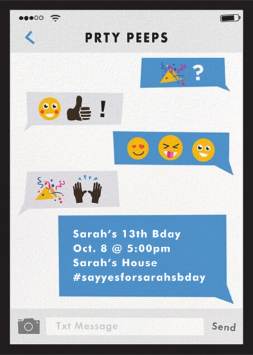 Partymojis - Birthday Invitation by Cheree Berry Paper & Design
