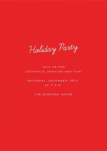 Holiday Party People - Holiday Party Invitation by Cheree Berry Paper & Design - Back