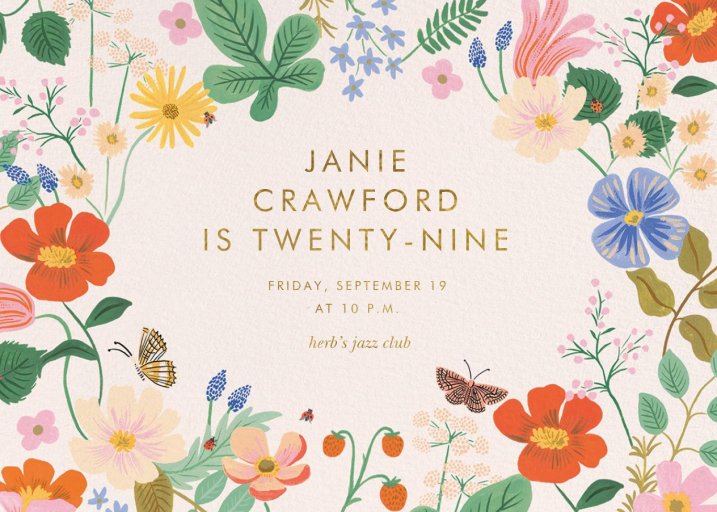 Strawberry Fields Frame - Invitation by Rifle Paper Co.