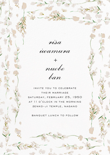 Splendid Floral - Wedding Invitation by Carolina Herrera