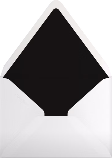 Cursive Black and White (Photo) - Paperless Post Envelope