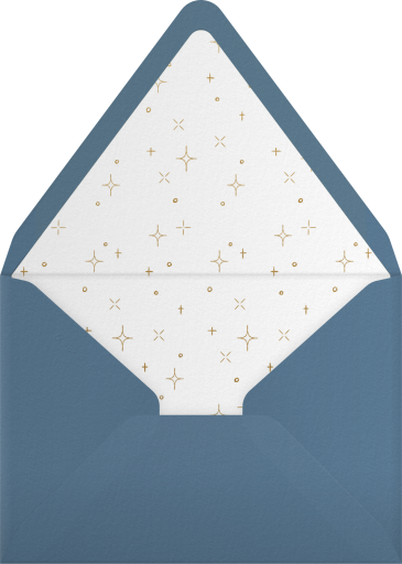Blue Bow Champagne Invitation Envelope