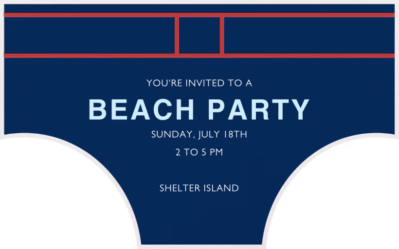 Seaside Skivvies - Beach Party Invitation by Jonathan Adler