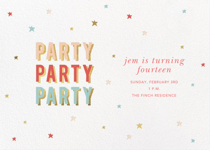 Third Party - Birthday Invitation by Sugar Paper