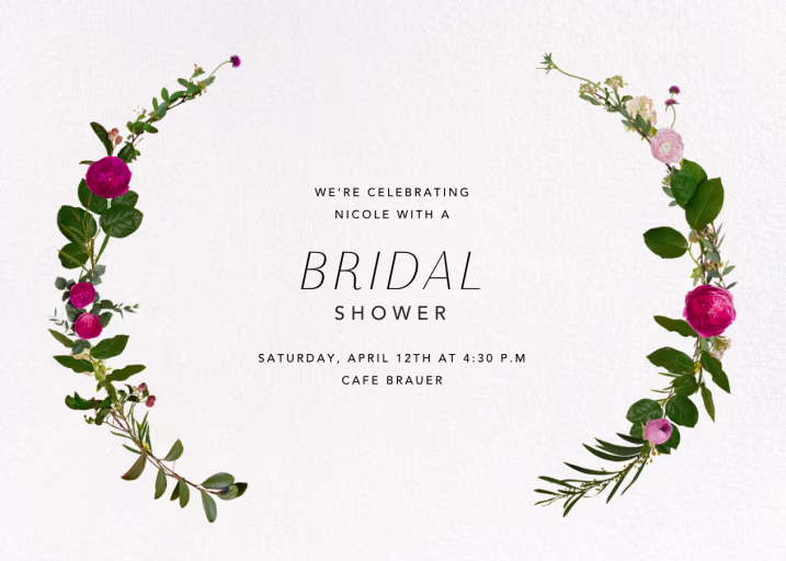 Belvoir (Horizontal) - Bridal Shower Invitation by Paperless Post