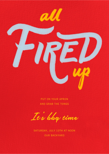 All Fired Up - BBQ Invitation by Paperless Post