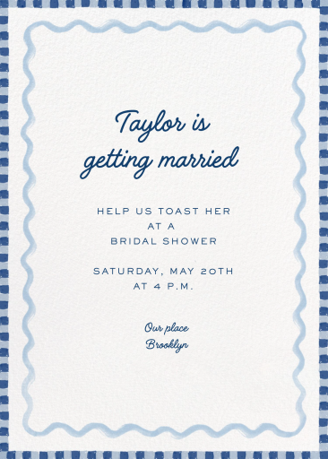 Stripes and Waves - Bridal Shower Invitation by Martha Stewart